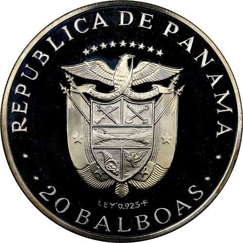 1975 Republic Of Panama (Huge) SILVER Proof Coin