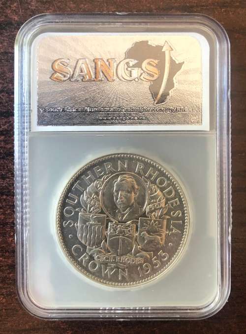 1953 Southern Rhodesia SILVER Crown (MS62)