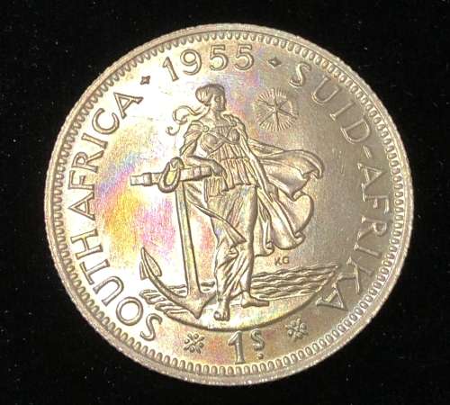 1955 Silver One Shilling UNC