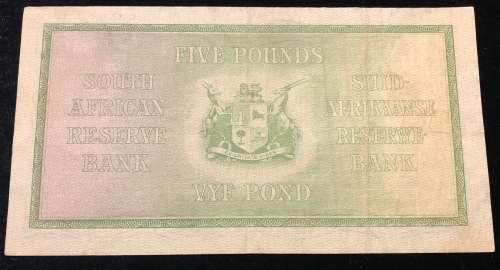 Five Pounds Type 5. J, Postmus 5/4/1943.