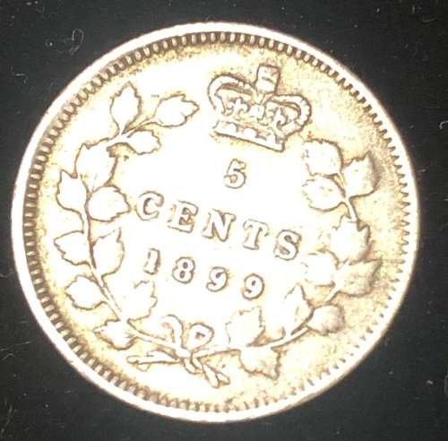 1899 Canadian Silver 5 Cent
