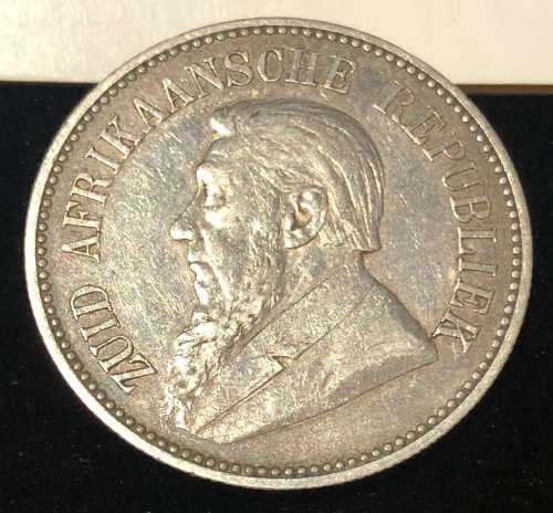 1892 ZAR Silver 2 1/2 Shilling.