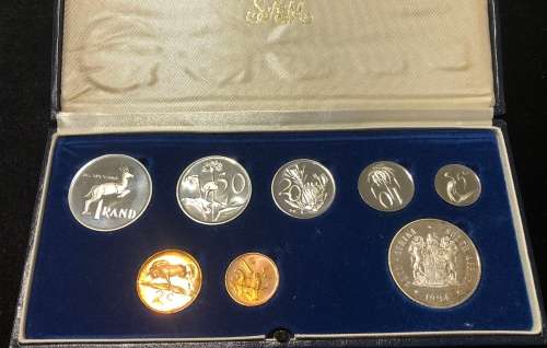 1984 Short Proof Set With SILVER One Rand.
