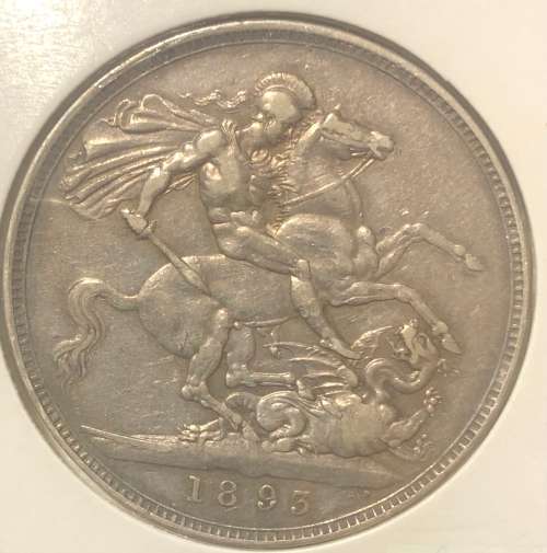 1893 Silver Great Britain Crown.