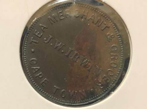 J.W Irwin Tea Merchant 1879 1/2 D ( Ref:292a, Page 136 Hern Catalogue)