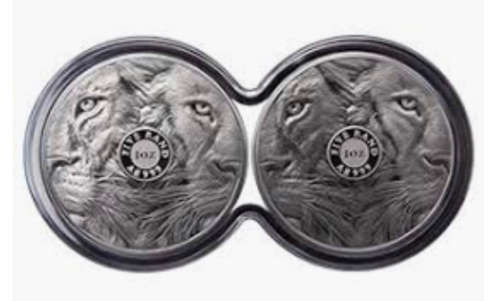 BIG 5 LION Twin Coin Proof Set (SILVER)