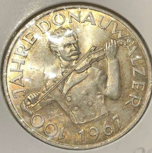 1967 Austrian SILVER 50/- UNC (.900 Fineness)
