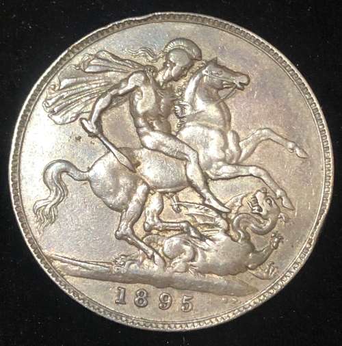 1895 Silver Great Britain Crown LV111 ( R/ NS)