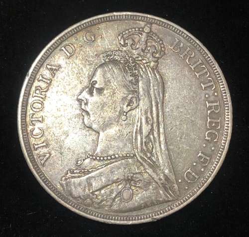 1887 Silver Great Britain Crown.