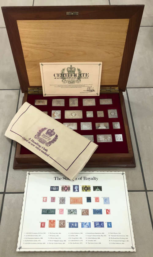 1977 Royal SILVER Stamp Medallions (464g)
