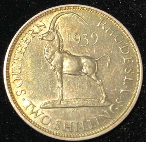 1939, South Rhodesia, 2 Shilling 2/-