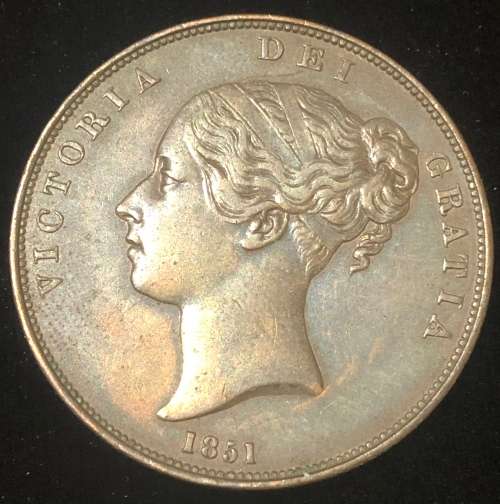 1851 Great Britain Penny.