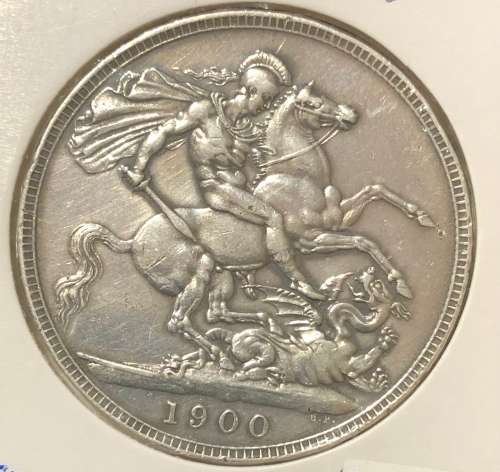 1900 Silver Great Britain Crown.