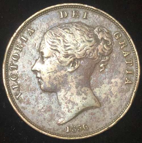 1856 Great Britain Penny ( Corrosion Damage)