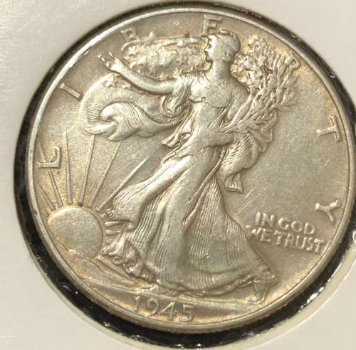 1945 ( N) USA 1/2 Silver Dollar ( KM 142)