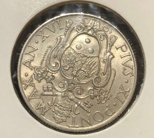 1937 Vatican City 1 Lire ( KM 5)