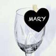 Heart Shaped Chalkboard Place Cards