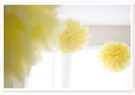 Lemon Pom Poms (35cm)