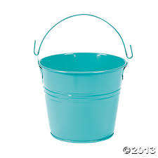Turquoise Mini Pails for Weddings/Baby Showers