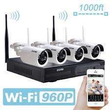 720p Wireless Ip Camera Cctv Security Surveillance System Nvr Kit-4ch