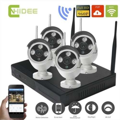 CCTV Wireless Ip Camera Cctv Security Surveillance System Nvr Kit-4ch