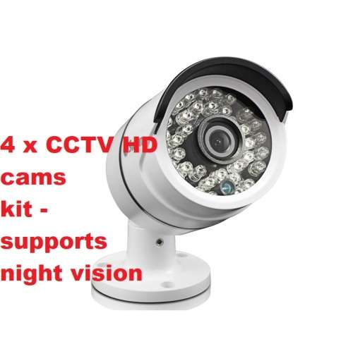 4 x New Waterproof Outdoor 5MP AHD Surveillance Security CCTV Day/Night LED IR Camera at R225 each