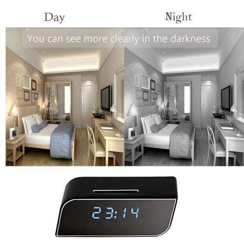 SPY CAM - Wire-Free HD WIFI CLOCK Camera Rechargeable Battery Built-in
