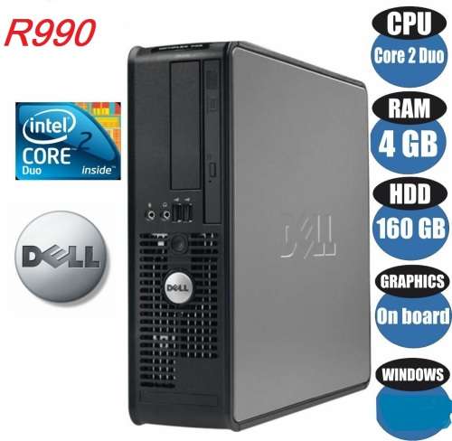 DELL OPTIPLEX COMPUTER DESKTOP PC INTEL CORE 2 DUO E8400 3GHz 4GB RAM 160GB HDD