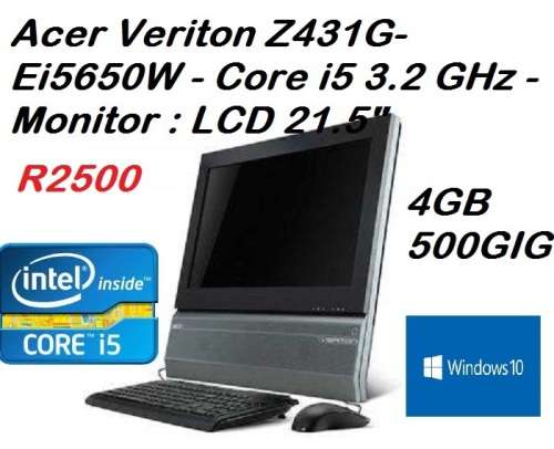 Acer Veriton Z431G-Ei5650W - Core i5  3.2 GHz - Monitor : LCD 21.5`