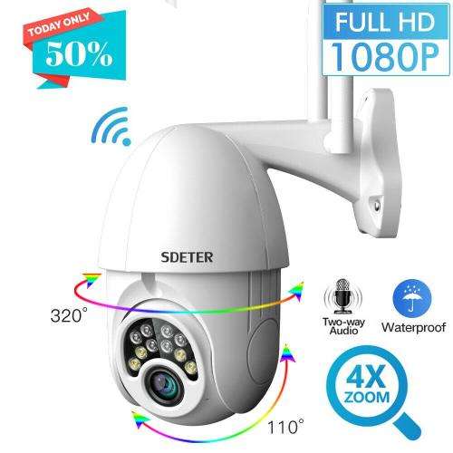 1080P IP Camera Outdoor Smart Wireless Home Security PTZ , Auto Human Tracking , CCTV , Audio