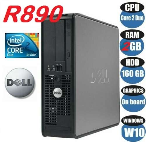 DELL OPTIPLEX COMPUTER DESKTOP PC INTEL CORE 2 DUO E8400 3GHz 2GB RAM 250GB HDD-WINDOWS UPGRADEABL