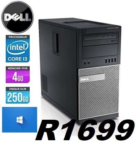Dell OptiPlex 790 MiniTower PC - Intel Core i3- 3.1GHz 4GB 250GB DVDRW Windows 10 Pro (Renewed)