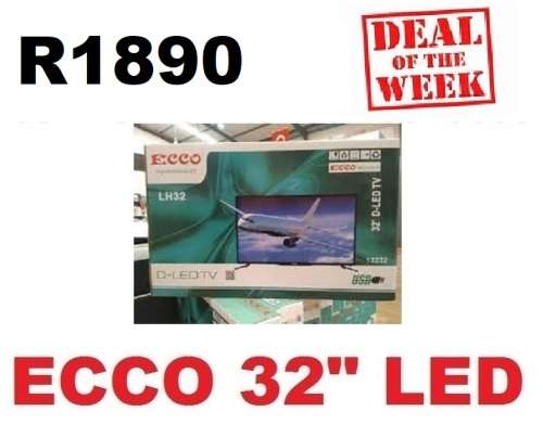 ECCO 32` HD TV(led-32HDB) -+ remote(NEW) guaranteed