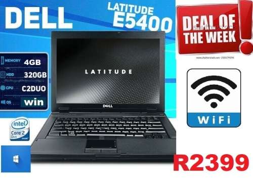 DELL E5400, INTEL CORE 2 DUO CPU, P8700, 320GB HD, 4GB RAM, WIFI, 14.1.``, WIN 10 PRO