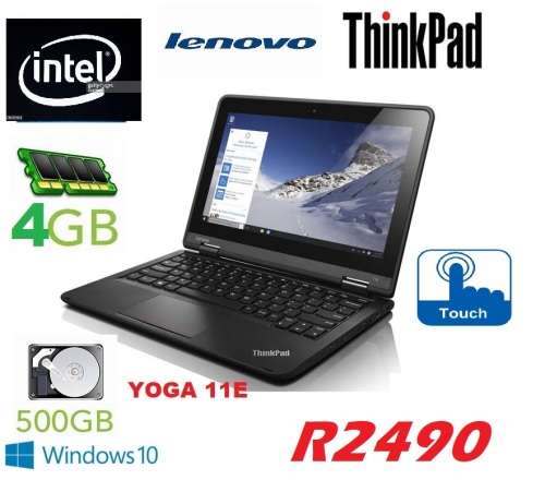 Lenovo Thinkpad Yoga 11e Laptop 11.6`(touch Screen)  PC Intel 2.13GHZ Processor 500GB HDD Drive 4GB