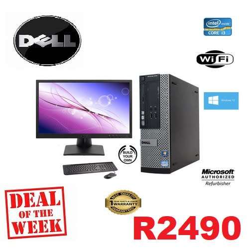 Dell Desktop Computer Bundle PC Intel i3 4 GB - 250 GB HD WIFI 19` LCD Windows 10
