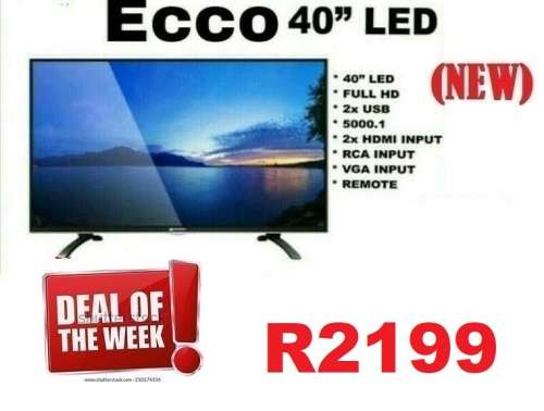 ECCO 40` LED Flat Screen TV