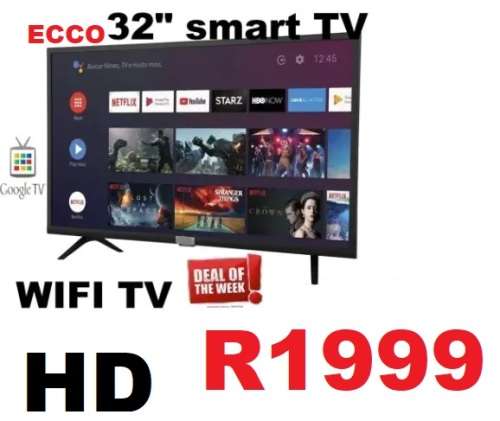 ECCO - 32` Frameless Smart Android SMART LED TV (HD)