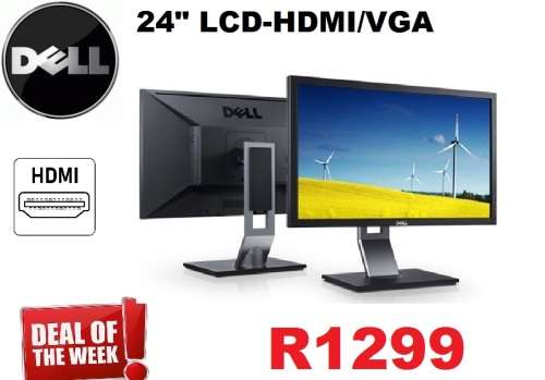 DELL 24` Widescreen LCD Monitor- HDMI