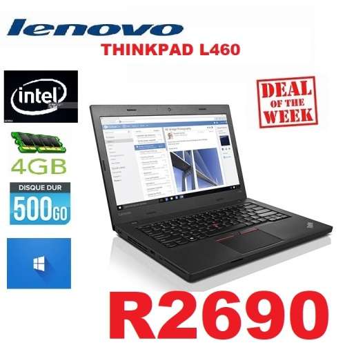 Lenovo Thinkpad L460 Intel 2.60GHz CPU / 4GB DDR3 RAM / 500GB HDD / 14` HD Anti-Glare