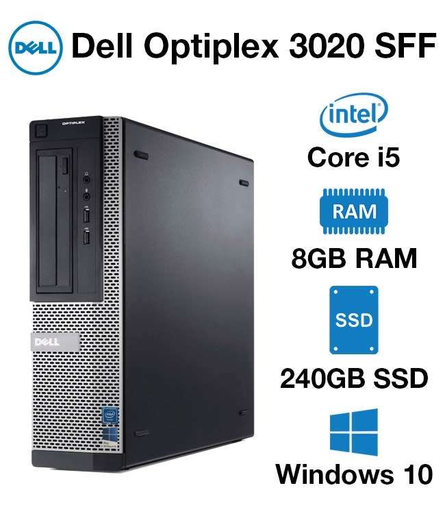 Dell OptiPlex GX3020 Intel i5, 4th Gen SFF Desktop PC with 8GB Ram+256SSD