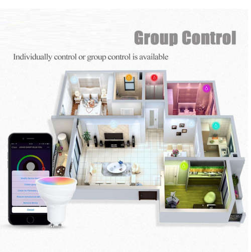 Wifi Control Smart LED 5W RGBW Spotlight GU10 Bulb Compatible with Alexa & Google Home **Sale**