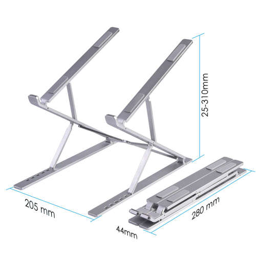 Double Foldable Portable Adjustable Laptop Mobile Tablet iPad Notebook Desk Stand for Office Home