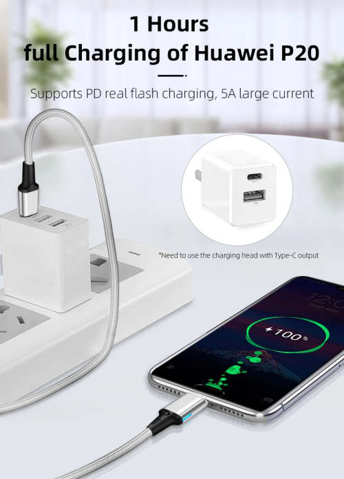 Magnetic Cable PD 20V 5A 100W Universal Laptop Type C to C Ultra-Fast Magnetic Charger 1.8m