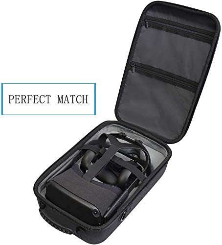 Hard Travel Case for Oculus Quest 1 or Quest 2 VR Gaming Headset Controllers Waterproof Shockproof