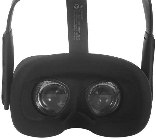 VR Face Silicone Mask Face Cover for Oculus Quest 1 Face Pad Cushion Sweatproof Lightproof - Black