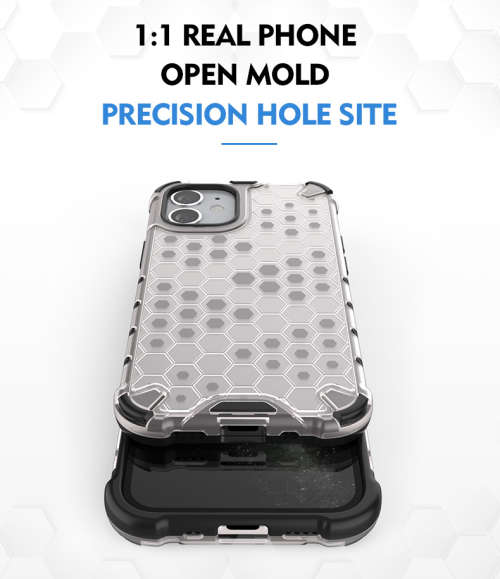 Apple Iphone 11 Series 12 Series Shockproof Honeycomb Cover - Transparent **Sale**