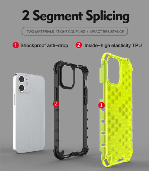 Apple Iphone 11 Series 12 Series Shockproof Honeycomb Cover - Transparent **Sale**