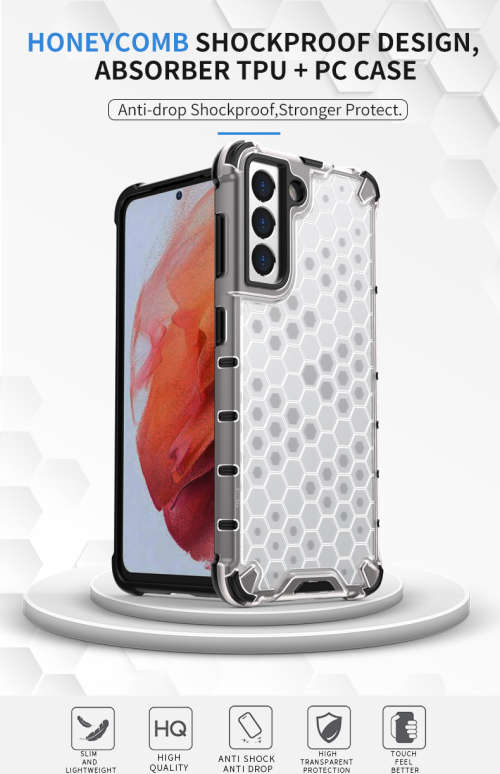 Samsung Galaxy S20 S20 Plus S20 Ultra Shockproof Honeycomb Cover - Transparent **Sale**