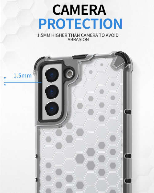 Samsung Galaxy S20 S20 Plus S20 Ultra Shockproof Honeycomb Cover - Transparent **Sale**